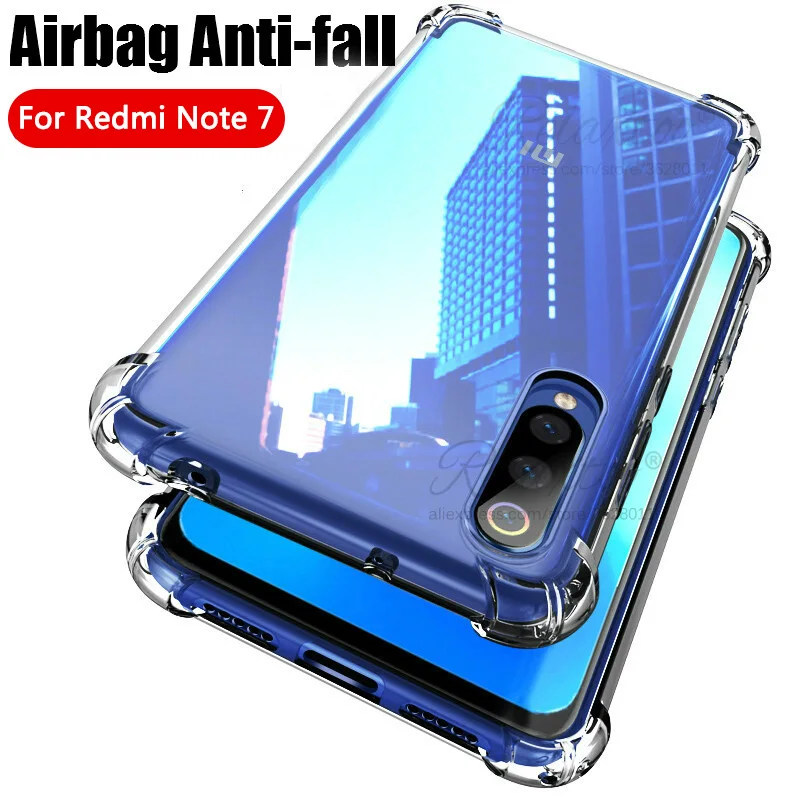 Прозрачный мягкий силиконовый чехол подушка безопасности из ТПУ для Xiaomi Redmi Note 7 7A