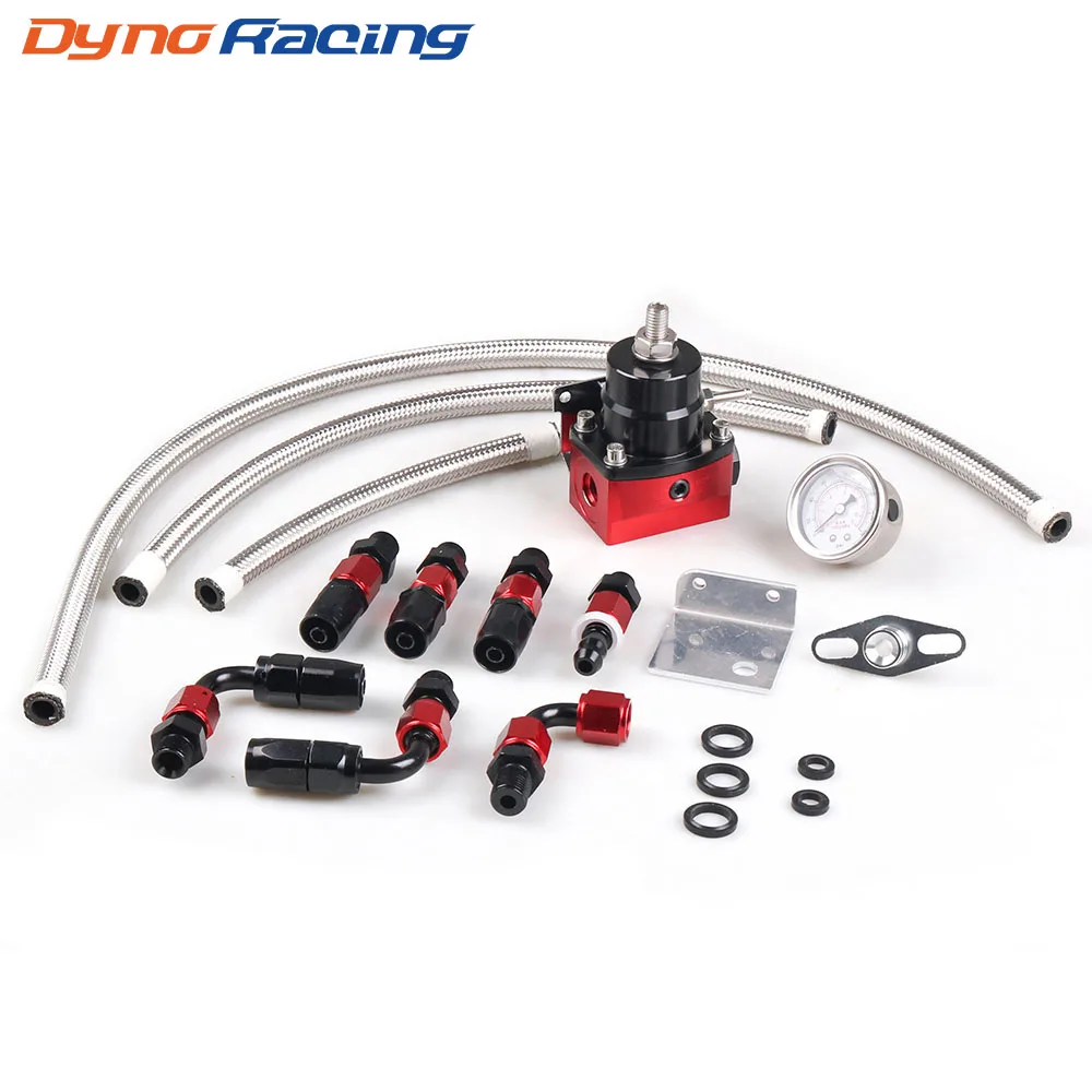 Универсальный Регулируемый комплект регулятора давления топлива Манометр 0 100