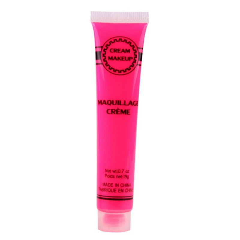 Rose red Красочный Макияж краска для лица ing Хэллоуин экологическая краска для тела ing Intense Neon Face beauty краска для тела танцевальный фестивальный рейв - Цвет: Rose red