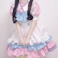 sweet lolita dress op maid dress pink and blue soft girl women uniform princess dresses kawaii cosplay costume lolita fashion