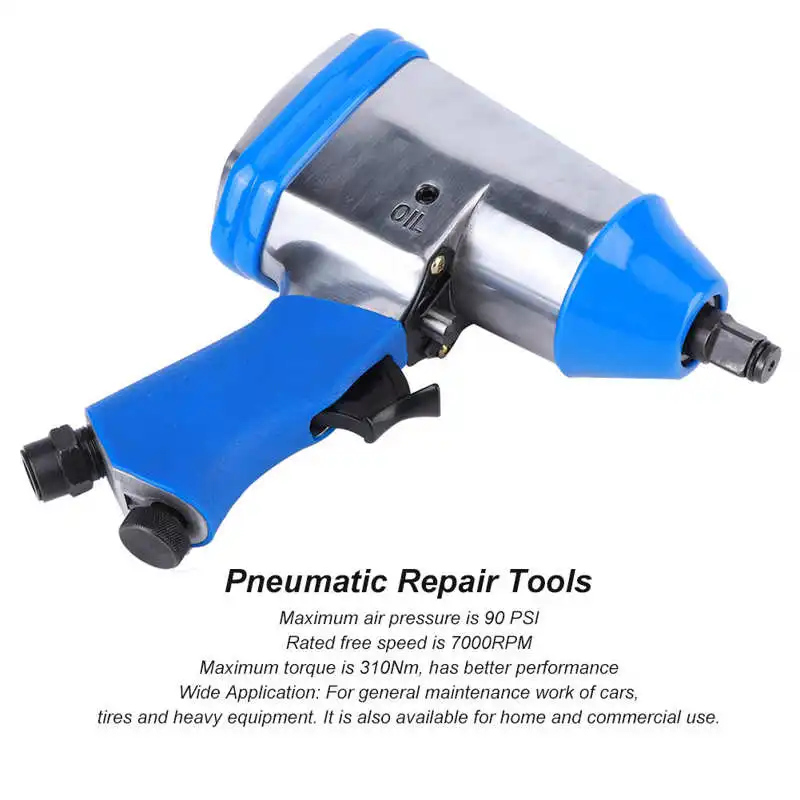 

Pneumatic Repair Tools 1/2in Pneumatic Wrench Air Impact Rattle Gun for Car Truck Repairing 178mm