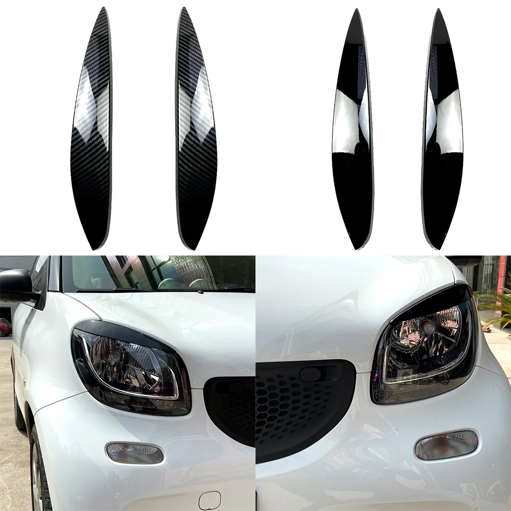 

2 шт., декоративные наклейки для передних фар Mercedes Benz Smart 453 Fortwo Forfour 2015-2021