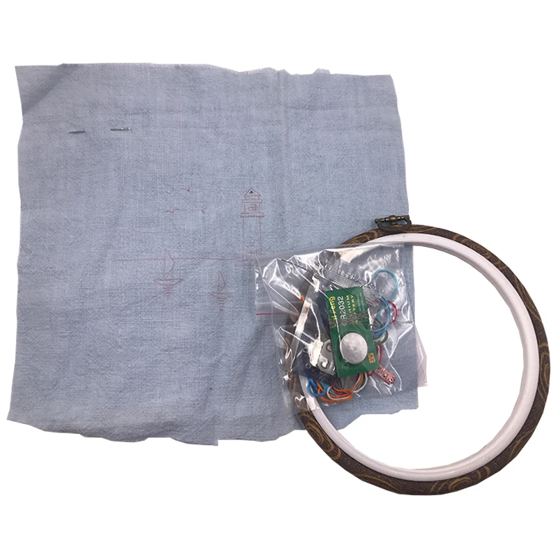 Лампа ручной работы посылка материал для электронной вышивки милый подарок