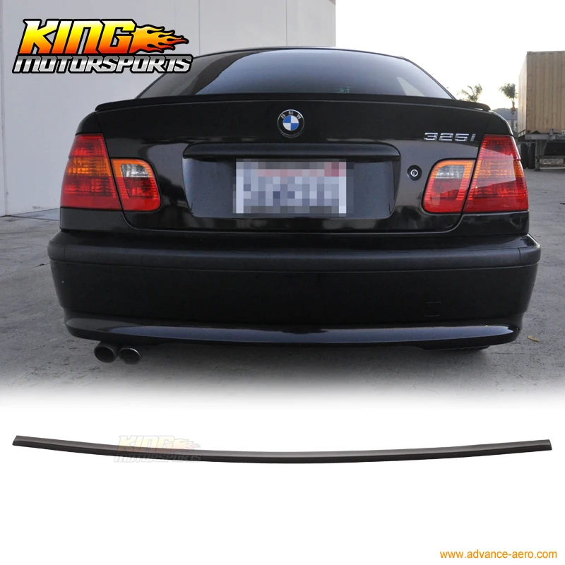Подходит для 1999 2005 BMW E46 3 серии 4Dr PV Стиль Неокрашенный спойлер багажника PUF Global