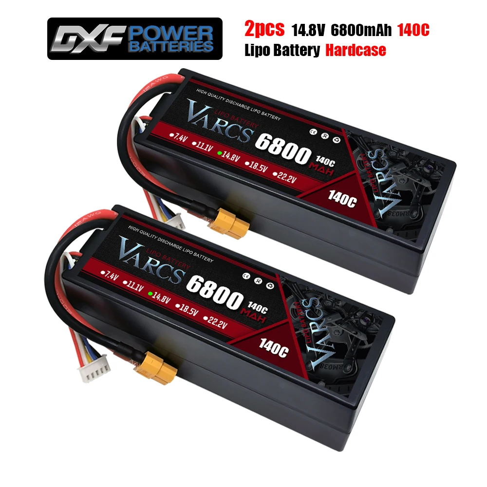 VARCS-bater&iacute;a Lipo 4S 14,8 V 15,2 V 8000mAh 8400mAh 6800mAh 5400mAh 1/8 mAh 130C 260C 140C 280C para Buggy Arrama 8S, coche, cami&oacute;n, 2 uds.-3