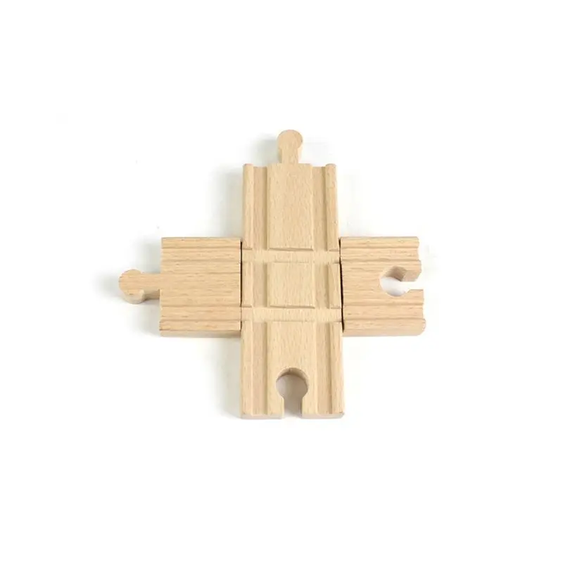 

Wooden Train Track Accessories Cross Track Railway Toys Compatible All Track Educational Toys Railway Accessories