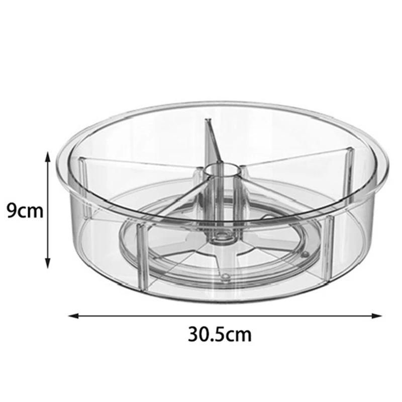

2 Pack Turntable Spice Rack,13.8 Inch Clear Plastic Cabinet Organizer,360 degree Rotating Storage Tray,for Spices