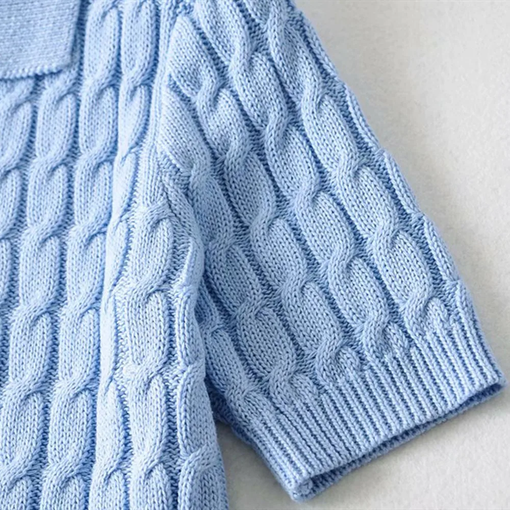 

2021 summer short umbilical short-sleeved top single-breasted knitted cardigan coat thin T-shirt top for women