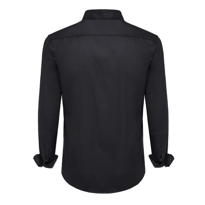 Мужская Облегающая рубашка VISADA JUANA Однотонная на пуговицах Y31 2019|Повседневные