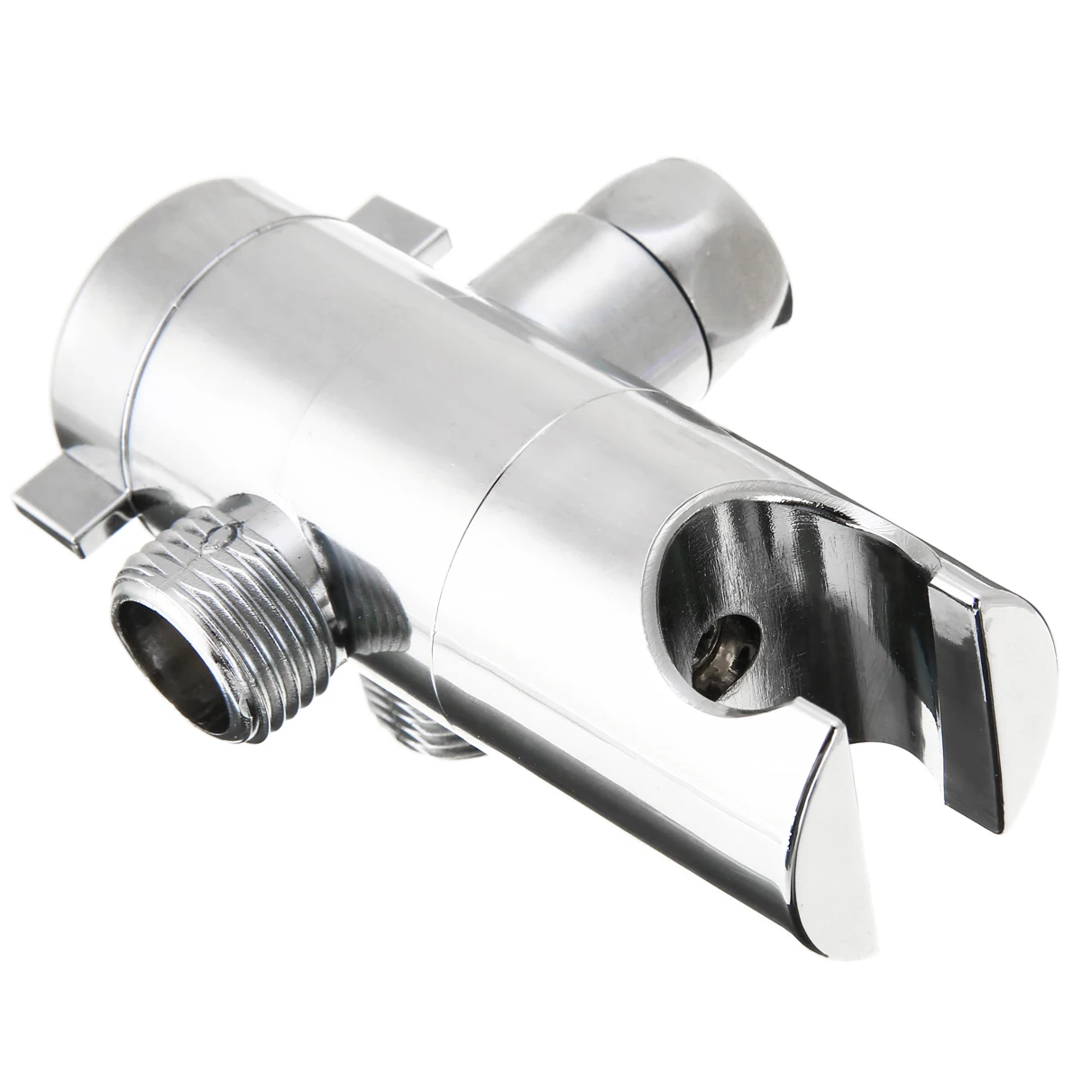 

Bathroom Faucet 3 Way Shower Head Holder Water Saving Diverter Silver Polished Chrome Wall Mounted Shower Valve Fix Bracket