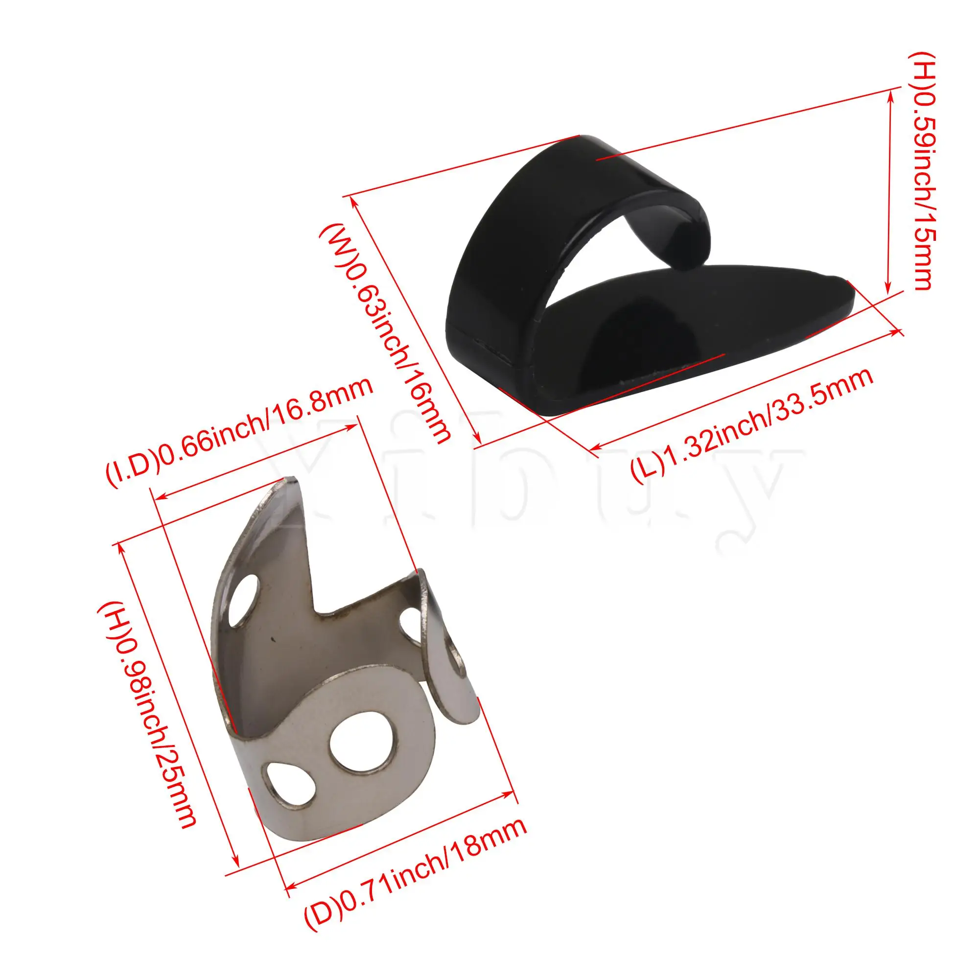 

Yibuy Adjustable Picks And Stainless Steel Finger Pick Set Silver Pack of 12