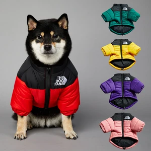 The Dog Fans Winter Dog Jacket Luxury Pet Clothes Warm Thick Stitching Pet Coat Teddy Chihuahua  Ves