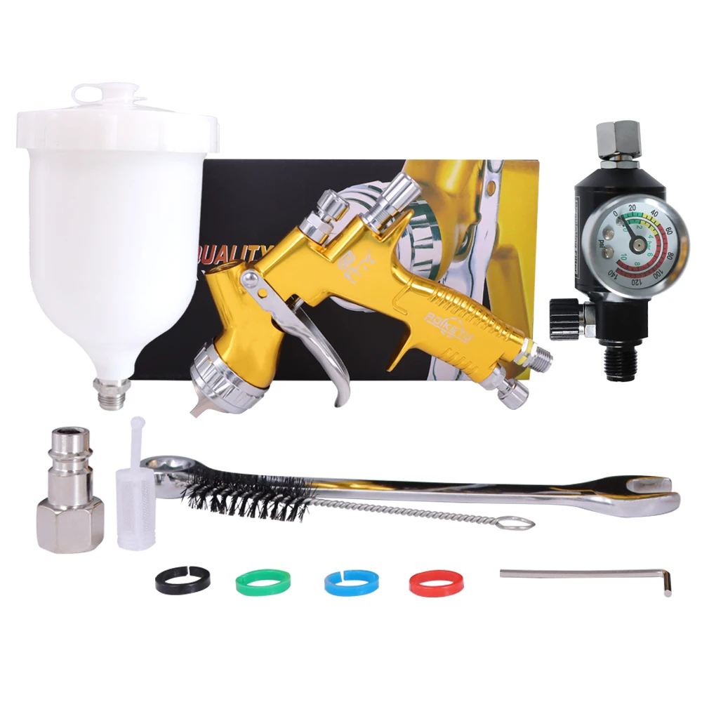 Профессиональный Аэрограф GTI Pro пистолет для рисования TE20/T110 1,3/1,8 мм сопло на водной основе пневматический распылитель с 2-в-1 масловодоотделитель