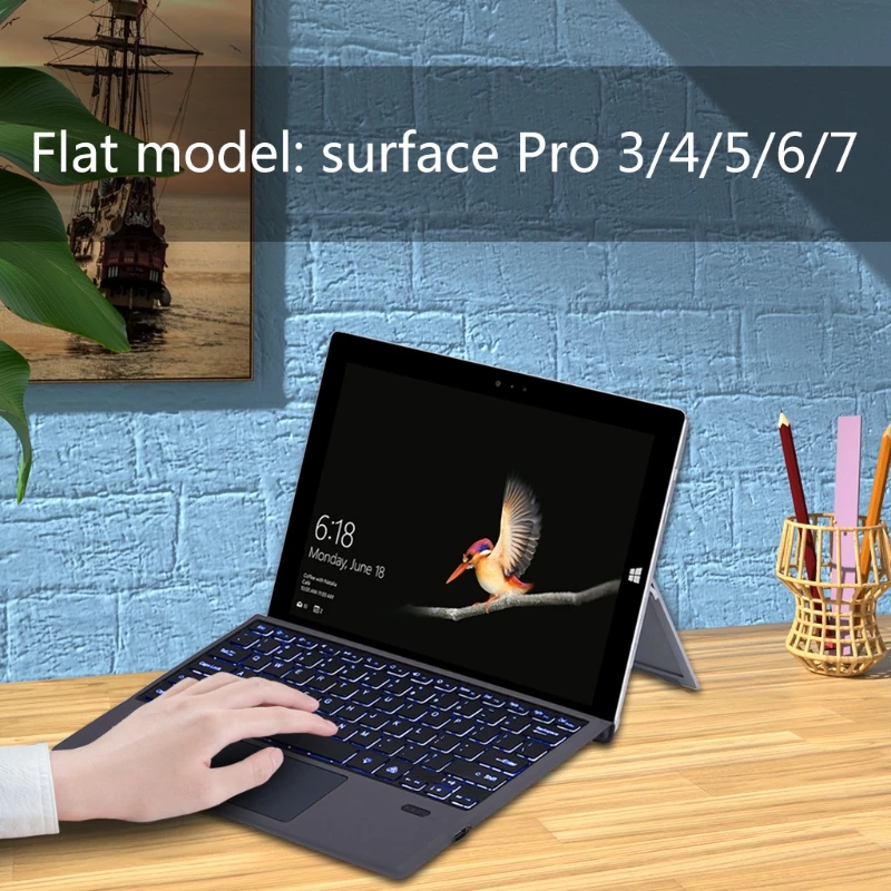 Мини-ультратонкая беспроводная клавиатура с Bluetooth для microsoft Surface Pro 3/4/5/6/7