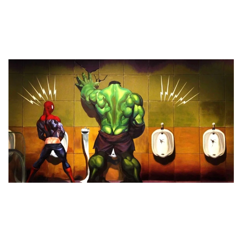 

Funny Marvel Superhero Poster Canvas Painting SpiderMan Hulk Movie Hero Printmaking Mural Quadro Print Art Home Decoration Kids