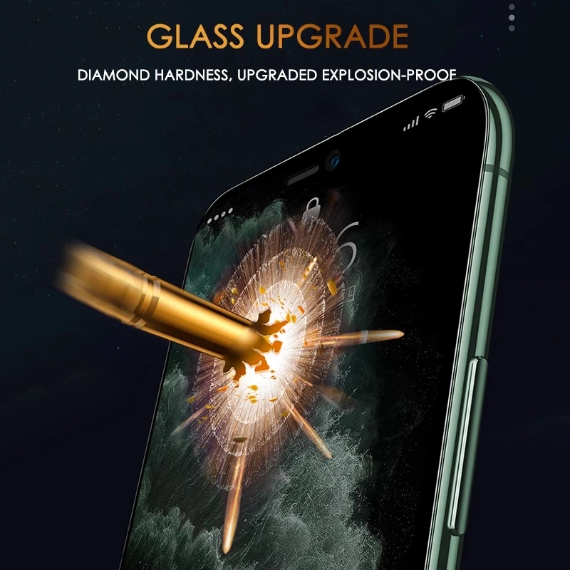 Защитное стекло с полным покрытием для iPhone 12 11 7 8 6 6s Plus Защита экрана X XR XS Pro Max