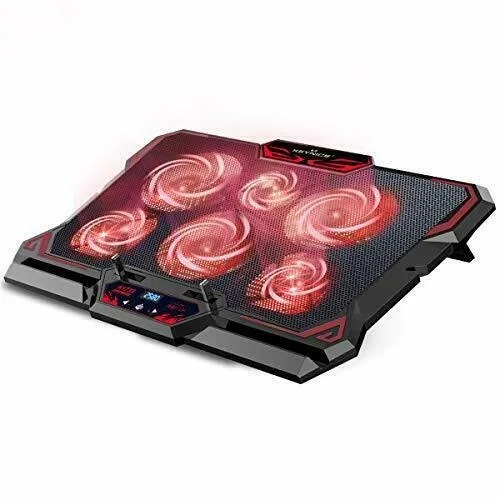 

Laptop Cooling, 12-17 inch Laptop Cooling Pad, Laptop Cooler with 6 Qui