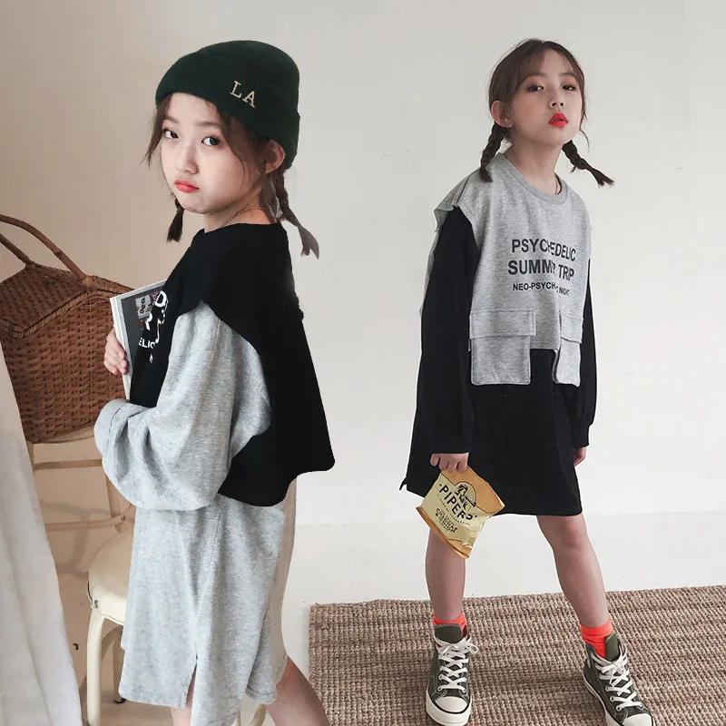 

Костюм для девочек в западном стиле; Новинка 2020 года; Осенний детский жилет в сеточку; Футболка с принтом Давида; Модный комплект из двух пре...