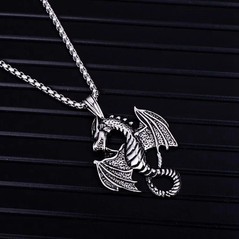 

Animal Dragon Shape Pendant Necklace Men's Necklace New Fashion Metal Pendant Accessories Party Jewelry