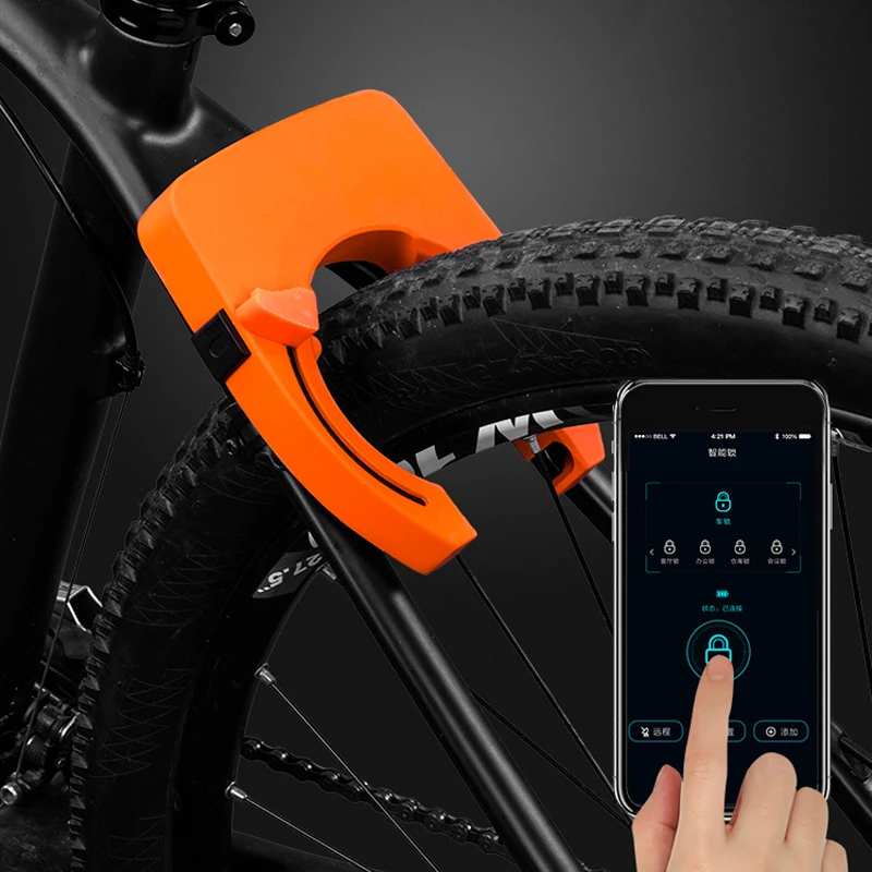 JINJIAN 806 Bluetooth Смарт управление велосипедный замок подковы зажим противокражный