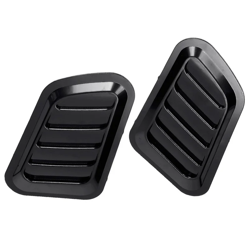 

2PCS Car Front Engine Cover Sticker Car Modified Decorative Hood Air Outlet Flow Fender Intake Scoop Turbo Bonnet Vent Cover