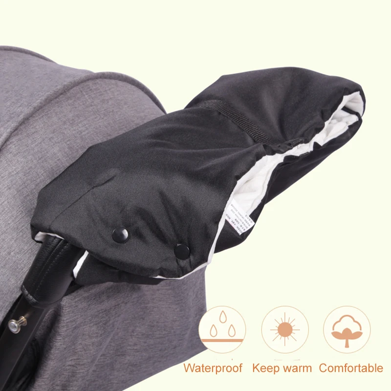 

Baby Stroller Hand Cuff Waterproof Warm Baby Stroller Gloves Stroller Mitten Baby Buggy Thick Winter Keep Wool Glove Hand Warmer