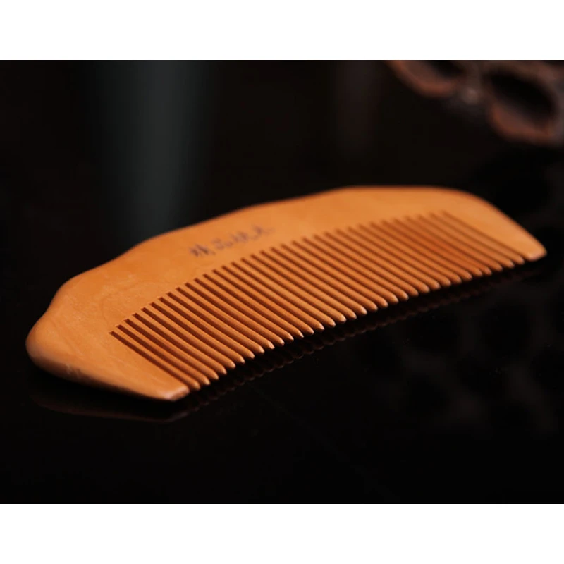 Натуральная расческа персикового дерева 1 шт. антистатические закрывающие зубы
