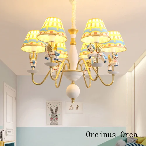 Цирковая Люстра для мальчиков и девочек светильник в спальню детскую комнату