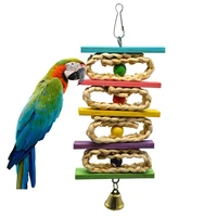 parrot bird toys cages accessories chewable raw wood supplies pet stand calopsita games birds budgie womens budgie bell