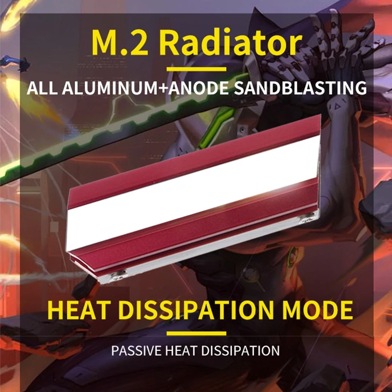 

HOT-M.2 NVME NGFF радиатор SSD жесткий диск Алюминиевый охлаждающий жилет с тепловой подушкой для M.2 2280 SSD настольного ПК
