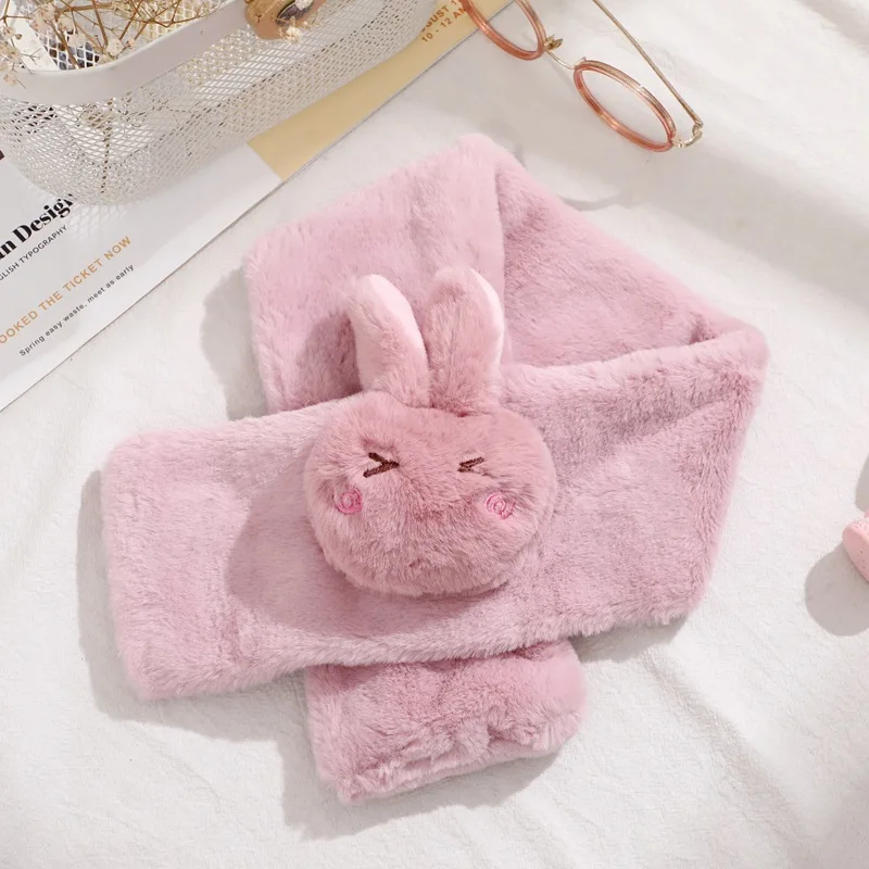 Fashion 2019 Winter Kids Scarves Cute Cartoon Rabbit Warm Boys Girls Short Scarf Collar Children | Аксессуары для одежды