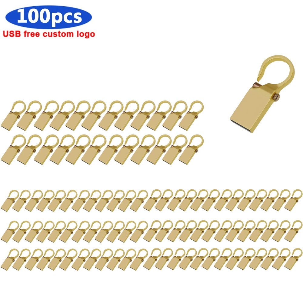Металлический USB флеш накопитель 100 шт./лот 128 ГБ 64 32 16 8 4 Гб 2 0 для фотографии|USB