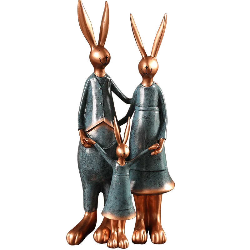 Аксессуары для украшения дома набор небольших подарков статуэтки кролик из