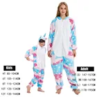 Кигуруми в виде радужного единорога, зимняя цельная Пижама для женщин пижамы-Комбинезоны для взрослых Xxl животных комбинезон с единорогом в виде панды