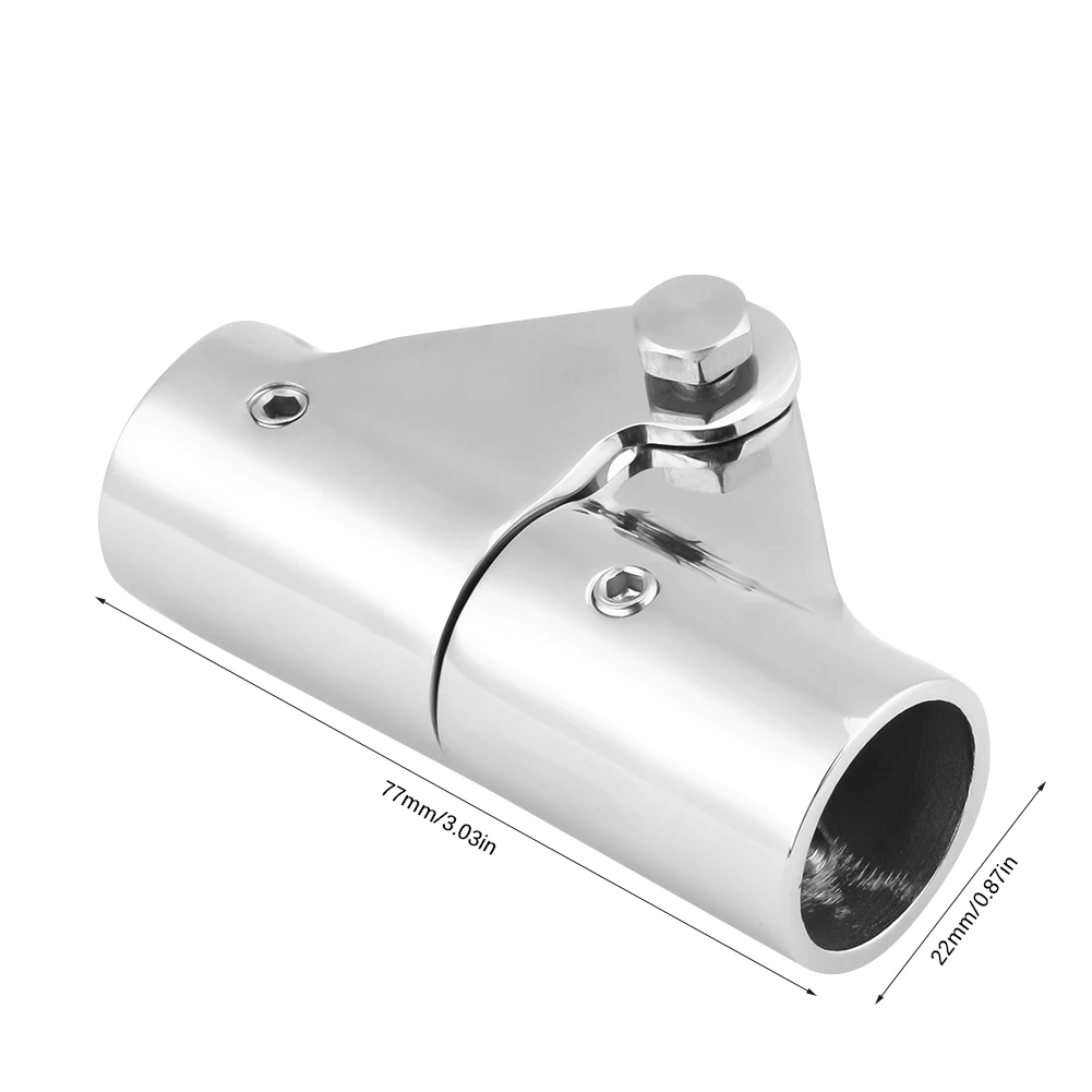 Stainless Steel Folding Swivel Connector Boat Rail Tube Pipe Fittings For Marine Yacht Accessories 22mm/25mm |