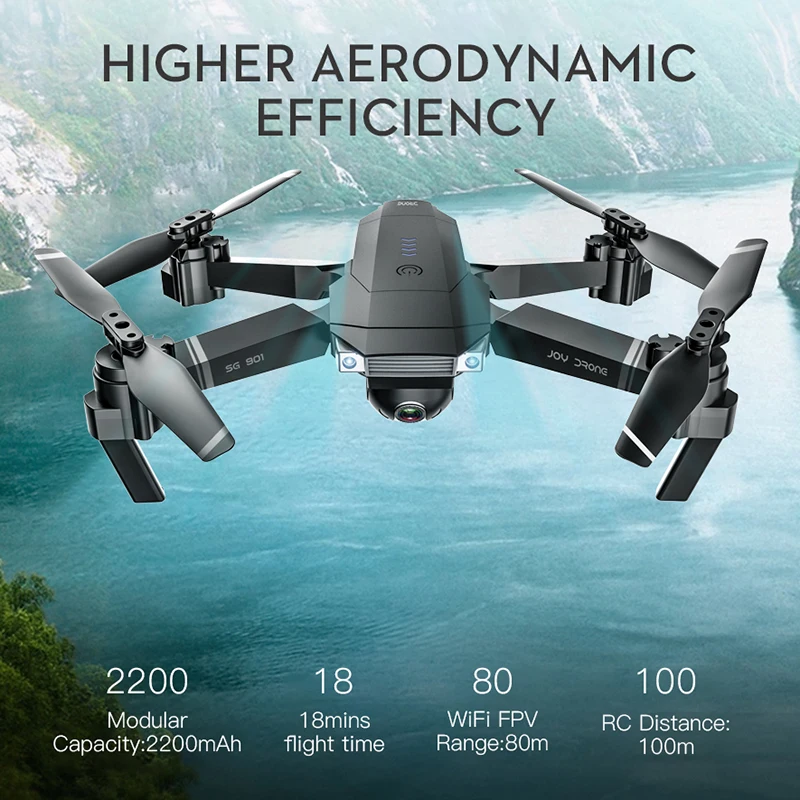 SG901 Foldable Drone Professional 4K 1080P WIFI FPV Dual Camera flight time 18 minutes RC Quadcopter VS SG700D XS816 dron | Электроника