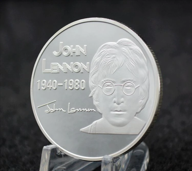 Памятная монета знаменитый музыкант Джон Леннон подарите миру шанс радужные