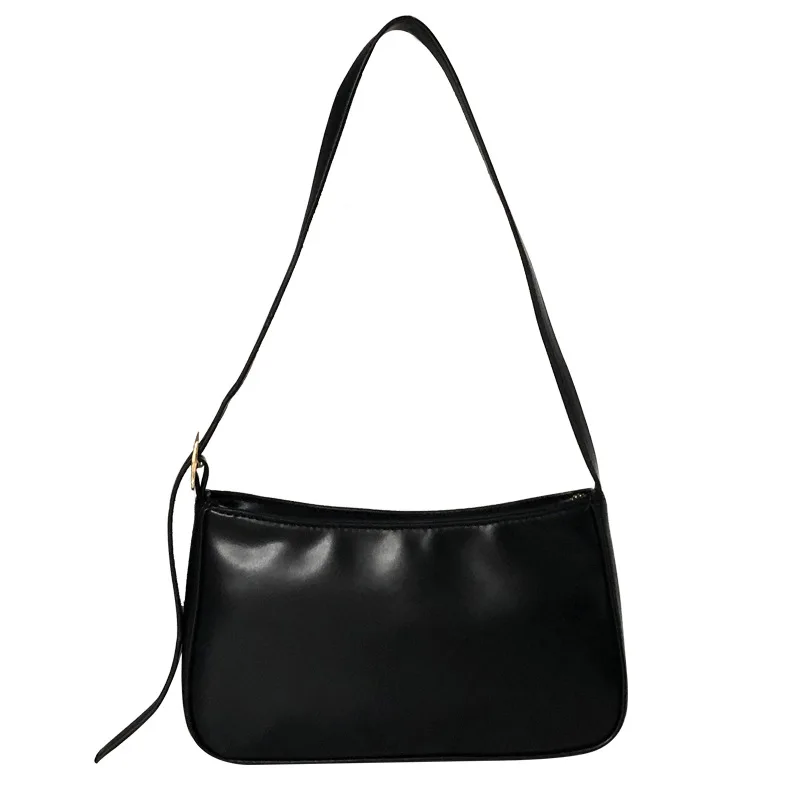 

Women's Trend Shoulder Purses Solid Color Shoppers Leather Baguette Handbags Brands Wallet Small Black Designer Bag for Phone