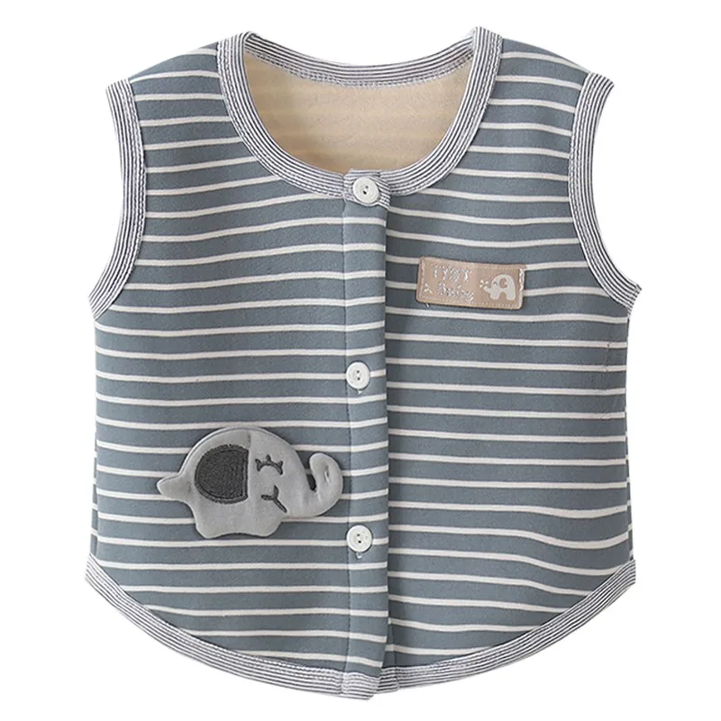 Детский жилет на осень и зиму модная повседневная теплая хлопковая безрукавка в