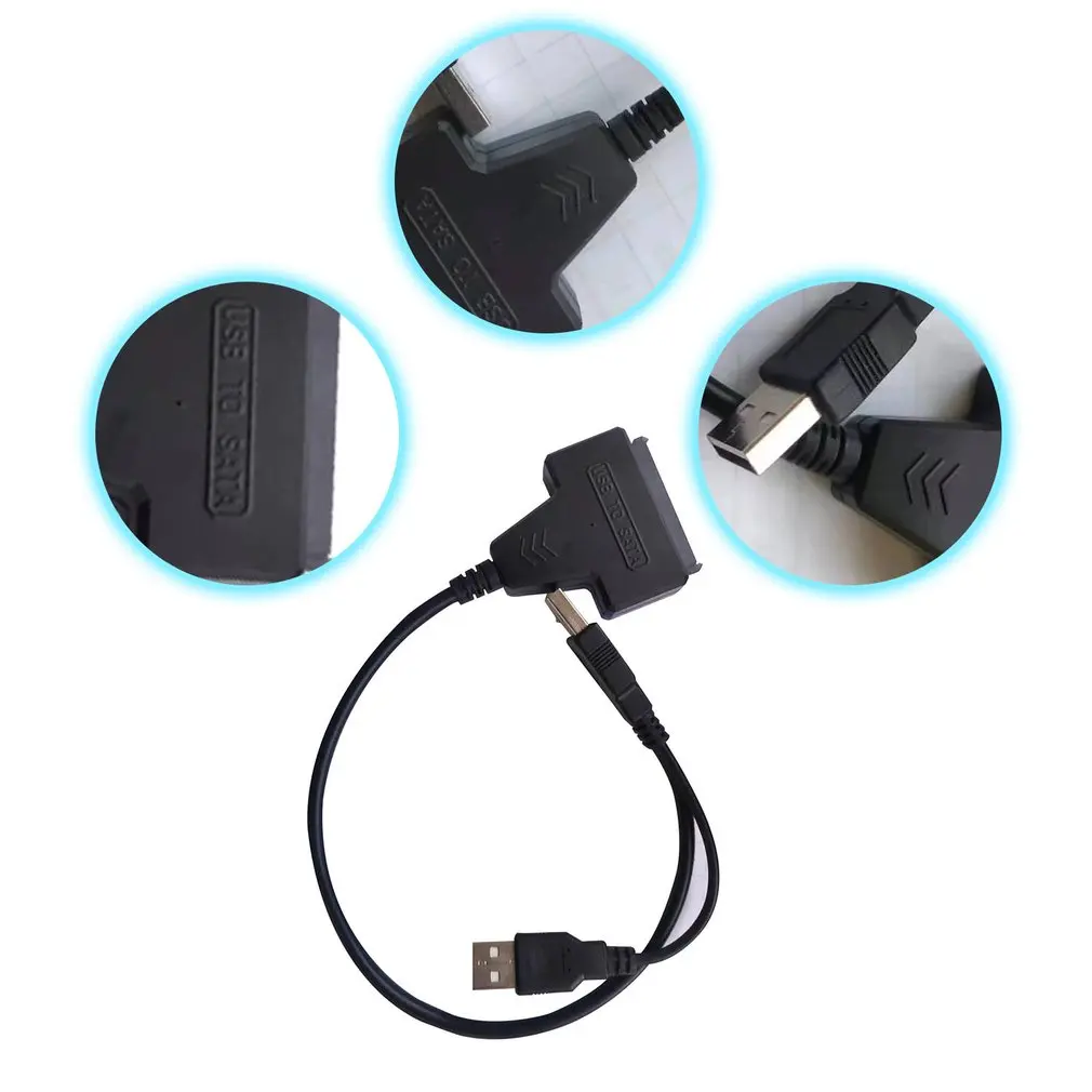 

USB2.0 SATA 7+22Pin to USB2.0 Adapter Cable For 2.5 HDD Laptop Hard Disk Drive SATA Hard Drive Cable Connector To USB