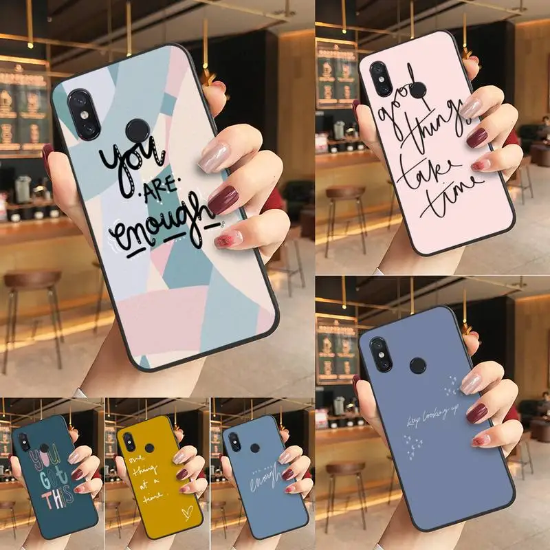 

Color background maxim motivating text Phone Case Phone Case For Redmi K20 Note 5 7 7a 6 8 Pro note 8T 9 Xiaomi Mi 8 9 SE