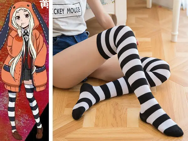 

Anime Kakegurui Compulsive Gambler Runa Yomozuki Stockings Cosplay Costume