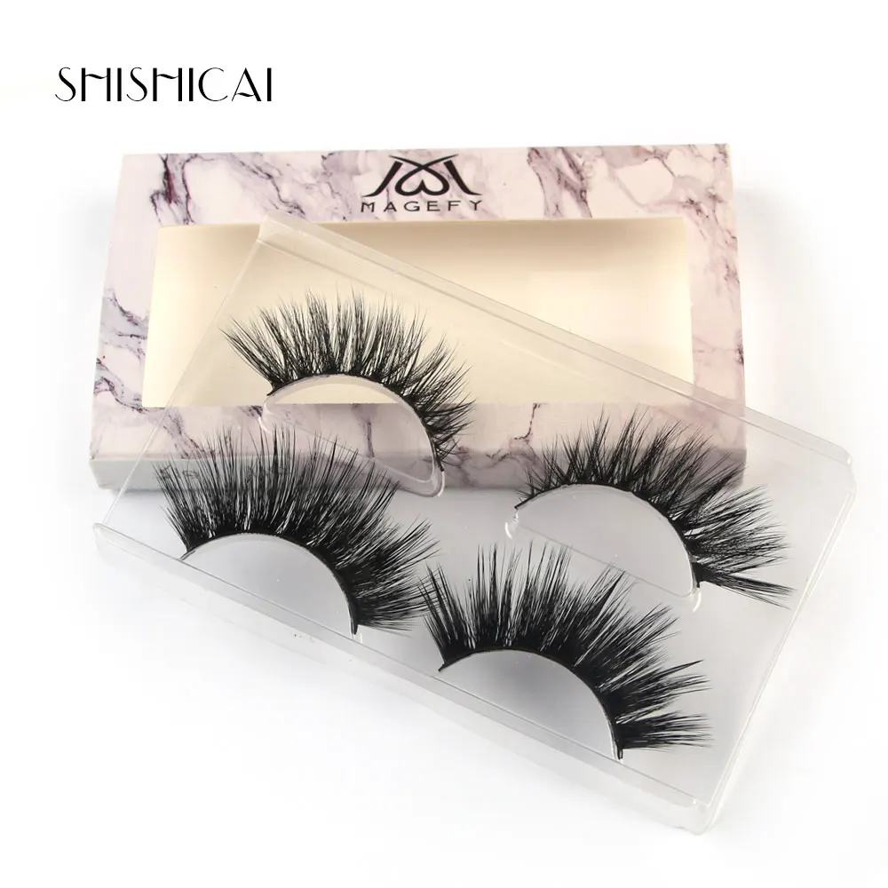 2 пар/упак. Поддельные ресницы норковые длинные накладные для макияжа