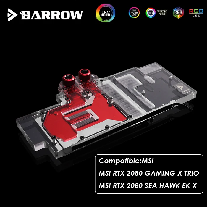 Водяной блок Barrow GPU для MSI RTX 2080 GAMING X TRIO/MSI SEA HAWK EK VGA Cooler с поддержкой Sync Mobo BS MSG2080M
