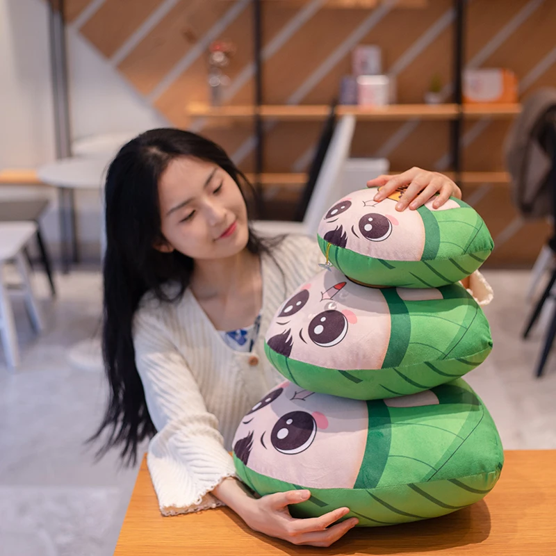 Candice guo plush toy cartoon doll Chinese Dragon Boat Festival rice-pudding zongzi rice dumpling pendant pillow cushion 1pc | Игрушки и