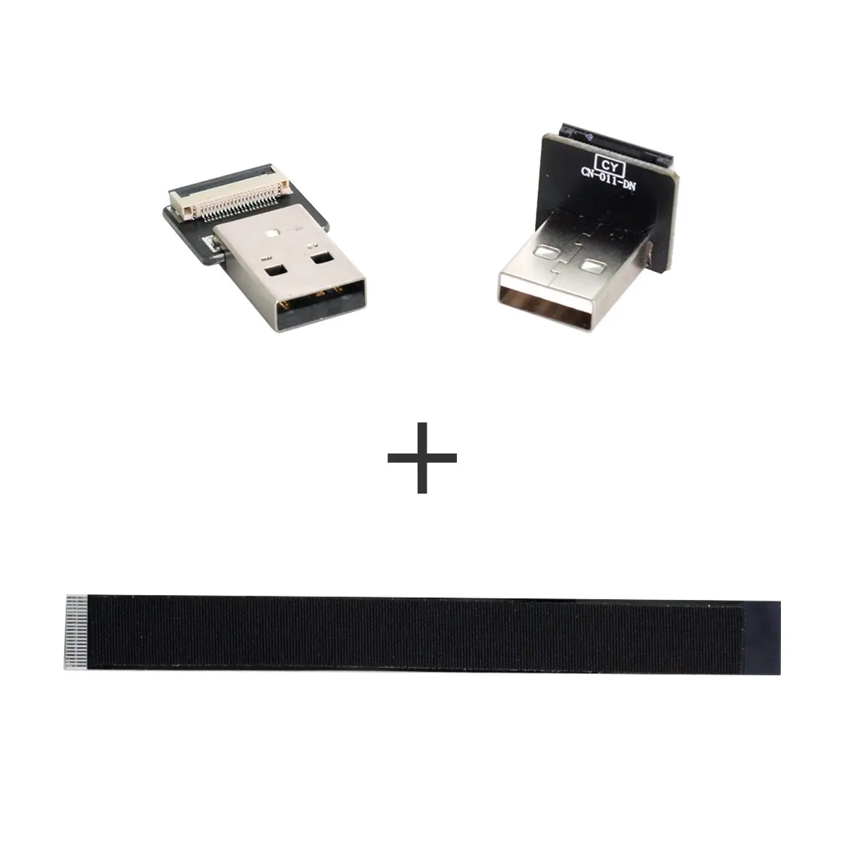 

Jimier Down Angled USB 2.0 Type-A Male to Type-A Male Data Flat Slim FPC Cable 90 Degree for FPV & Disk & Scanner & Printer