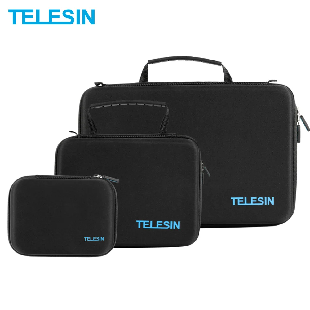TELESIN M/S/L Размер Сумка Чехол Коробка для GoPro Hero 8 7 6 5 4 3 2 SJCAM SJ4000 для Xiaomi Yi 4K 4K+ сумка для камеры чехол Аксессуары