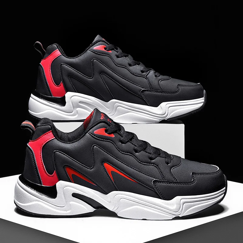 

Brand PU Running Shoes Men Rubber Platform Sports Shoes For Male Size 36-45 Zapatillas Hombre Mens Sneakers Spring Autumn Winter