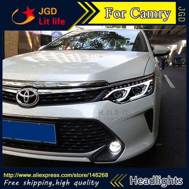 Автомобильный Стайлинг светодиодная лампа HID Rio фара Camry чехол для фары Toyota s V55 2015