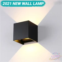 swt nr 155 led wall lamp ip65 waterproof indoor outdoor aluminum wall light surface mounted cube led garden porch light